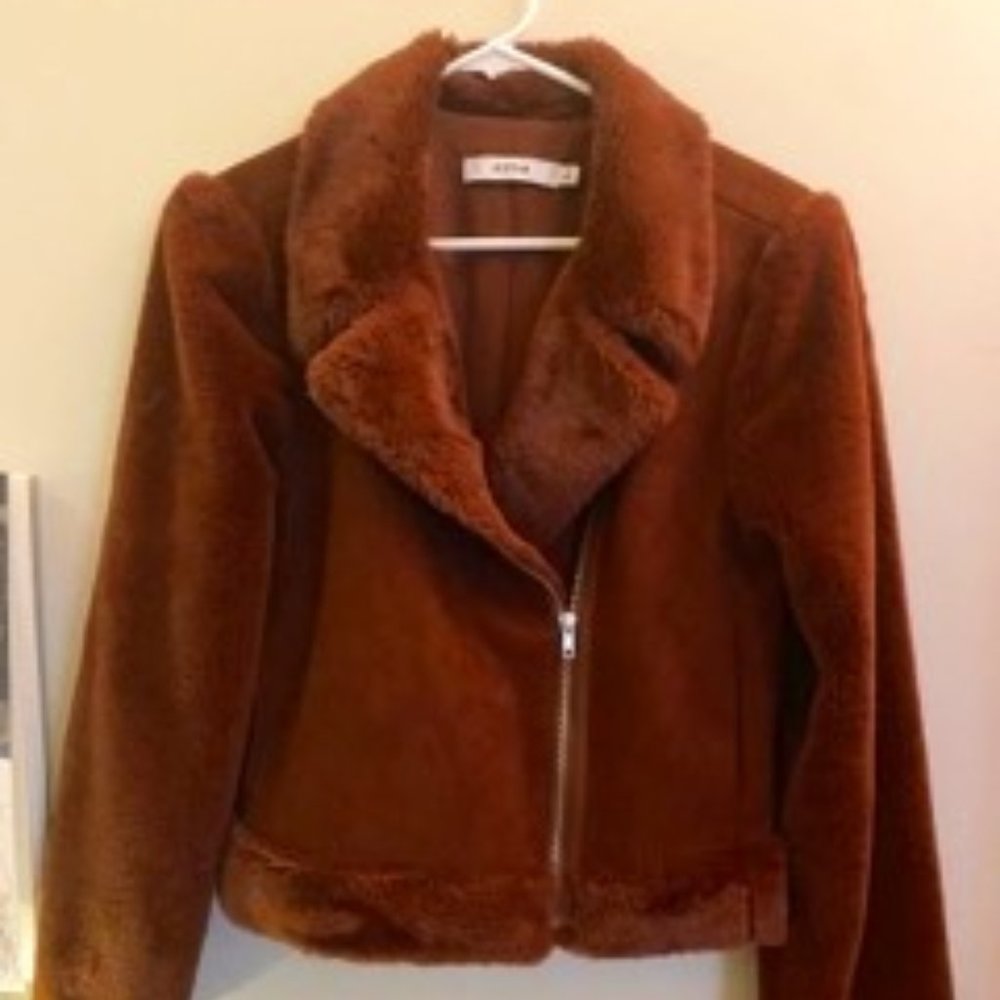 Faux Fur Moto Jacket
